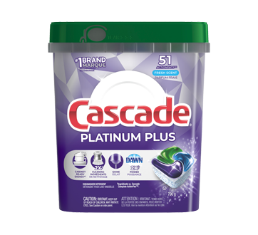 Platinum ActionPacs Dishwasher Detergent Pods, 51 units, Fresh Scent