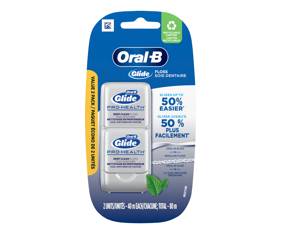 Glide ProHealth Deep Clean Dental Floss, 2 x 40 m OralB Dental