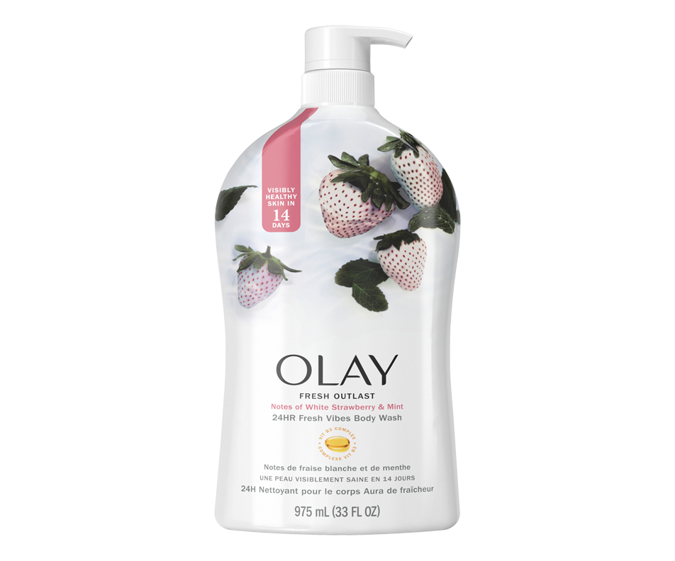 Fresh Outlast Body Wash, White Strawberry & Mint, 975 ml Olay Cellulite Jean Coutu