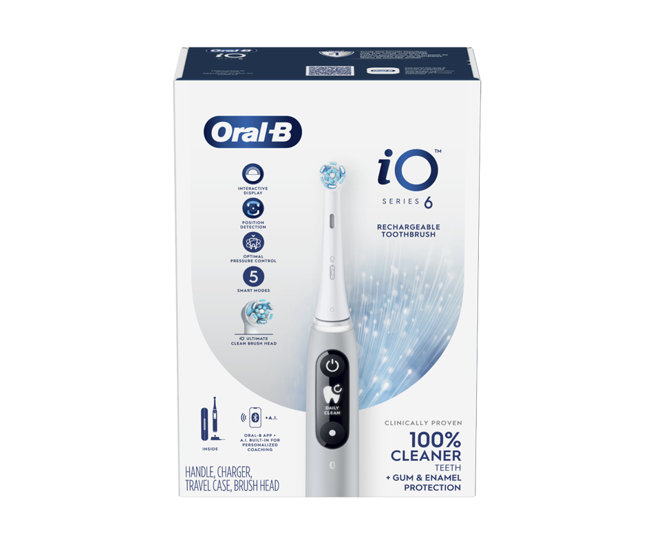 iO Series 6 Rechargeable Toothbrush, 1 unit OralB Toothbrush