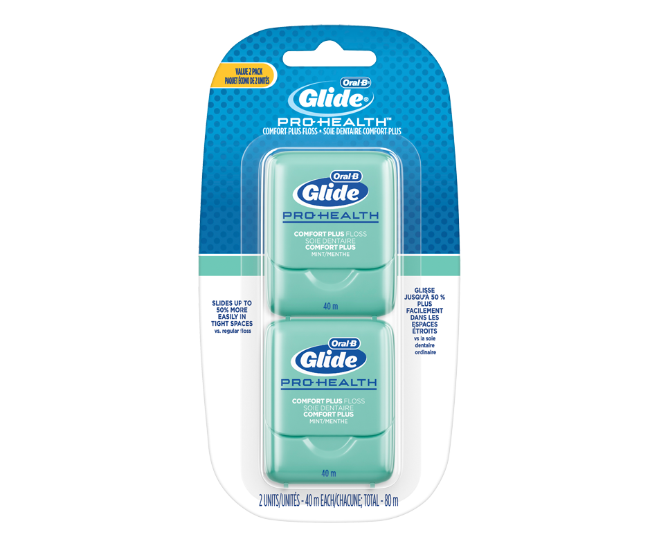 Glide ProHealth Comfort Plus Dental Floss, 2 x 40 m OralB Dental