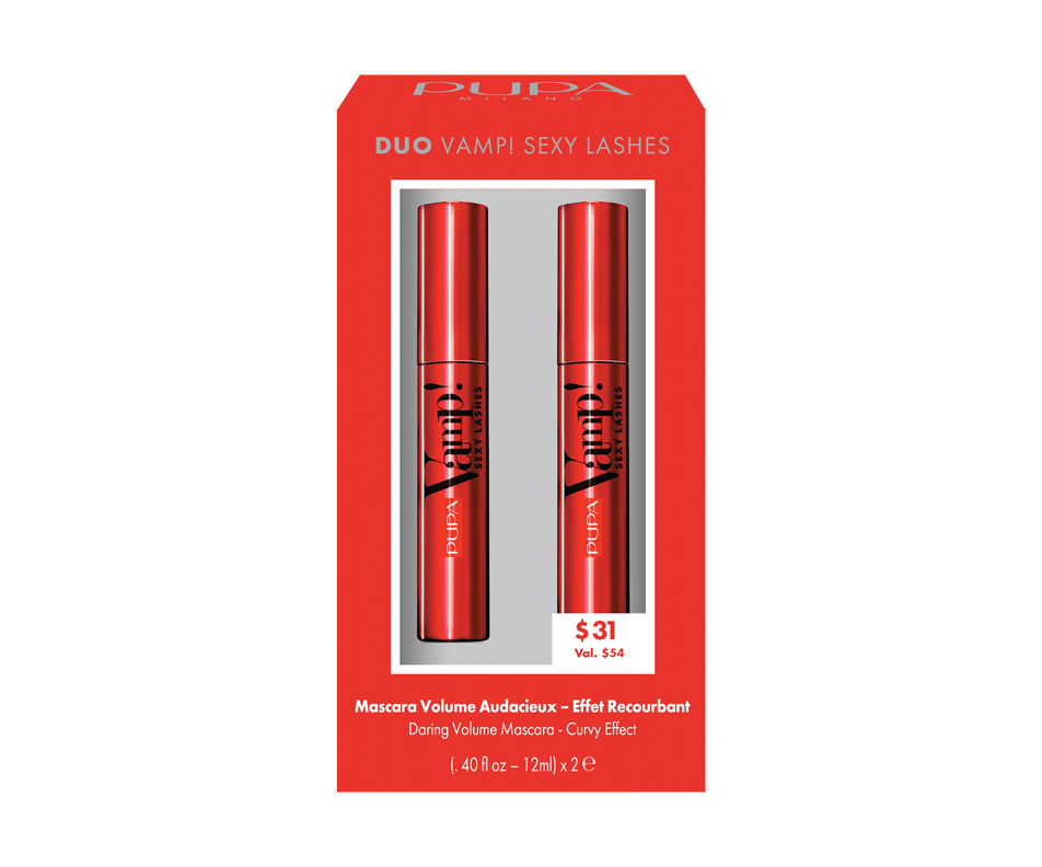 Vamp! Sexy Lashes Mascara Duo, 2 x 12 ml Pupa Milano Mascara Jean
