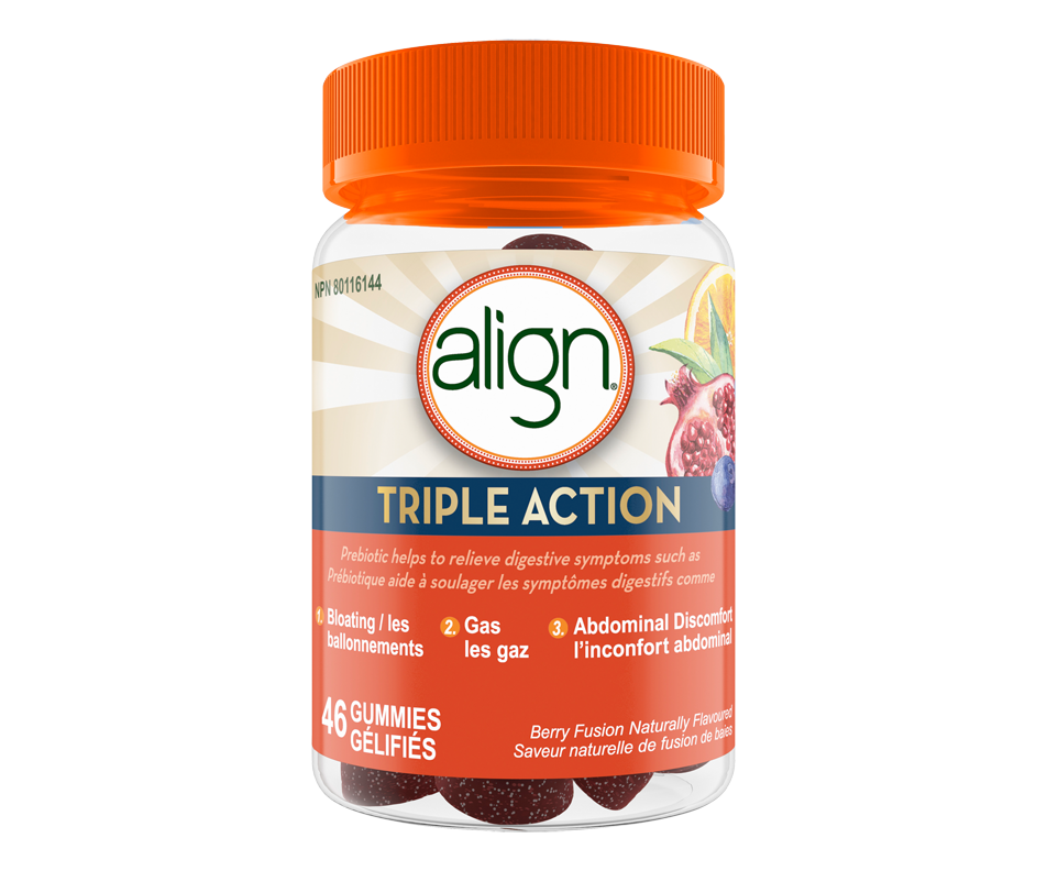 Triple Action Gummies Prebiotic Supplement, 46 units Align