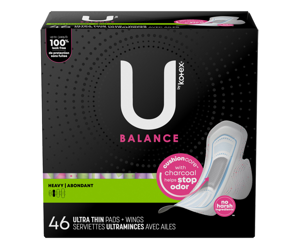Balance Ultra Thin Pads with Wings, Heavy Flow, 46 units U by Kotex