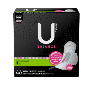  U by Kotex Fitness Ultra Thin Pads with Wings, Regular