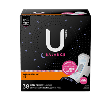 Balance Ultra Thin Pads with Wings, Regular Flow, 18 units – U by Kotex :  Pads and cup