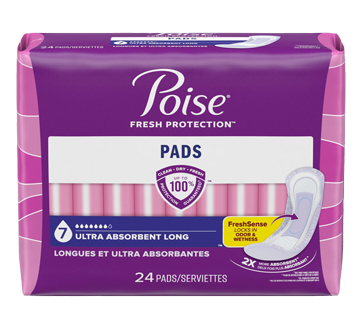 Incontinence Pads & Postpartum Incontinence Pads, 24 units, Ultra Absorbency, Long Length