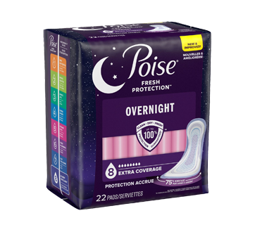 Image 2 of product Poise - Incontinence Pads & Postpartum Incontinence Pads, 22 units, Overnight Absorbency, Extra-Coverage Length