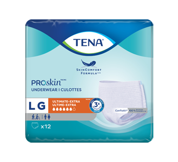 ProSkin Underwear with SkinComfort Formula, Large, 12 units – Tena