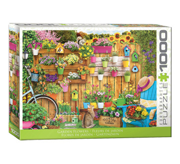 Puzzle 1000 Pieces, Garden flowers, 1 unit