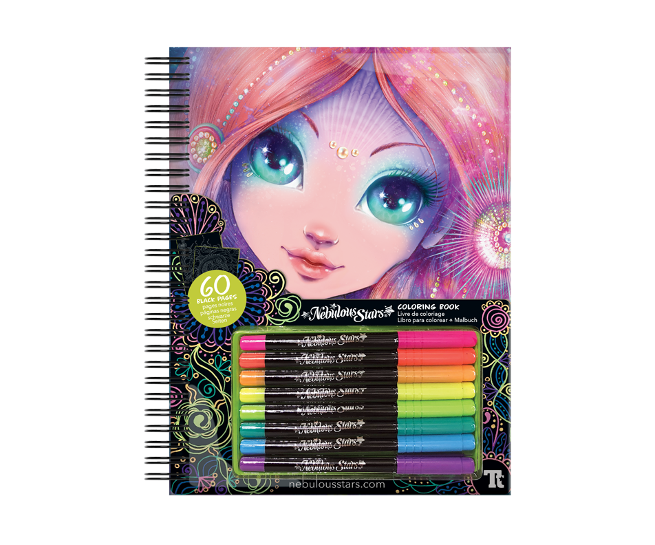Black Pages Coloring Book Coralia - Nebulous Stars Black Pages Coloring Book Coralia 1 Unit 
