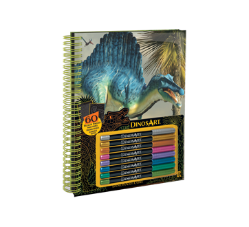 Image 2 of product DinosArt - DA Black Pages Coloring Book, 1 unit