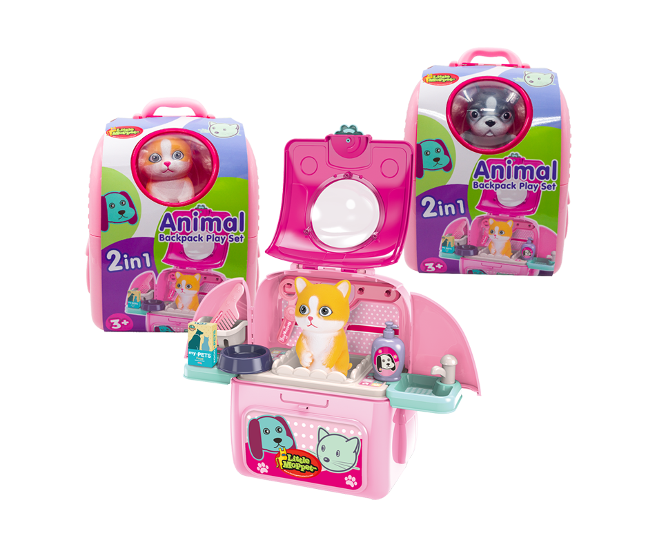 Backpack Play Set Animals, 1 unit Family Games Role playing games