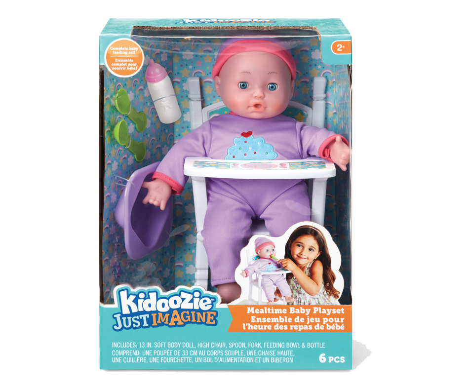 Just Imagine Mealtime Baby Playset, 6 units Kidoozie Baby and