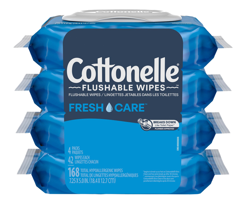 Fresh Care Flushable Wet Wipes, 4 x 42 units Cottonelle Wet wipe