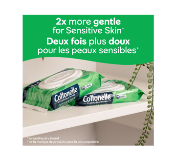 Image 2 of product Cottonelle - GentlePlus Flushable Wet Wipes with Aloe & Vitamin E, 4 x 42 units