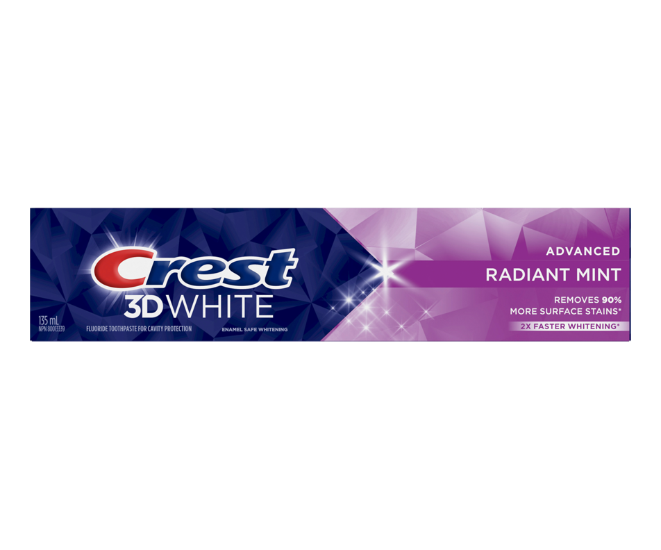 Crest 3D White Advanced Toothpaste, Radiant Mint, 135 ml Crest