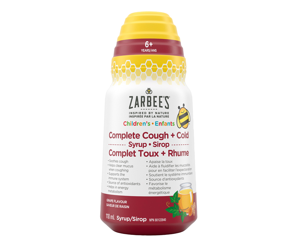 Children's Complete Cough + Cold Syrup, 118 ml Zarbee's Tablets
