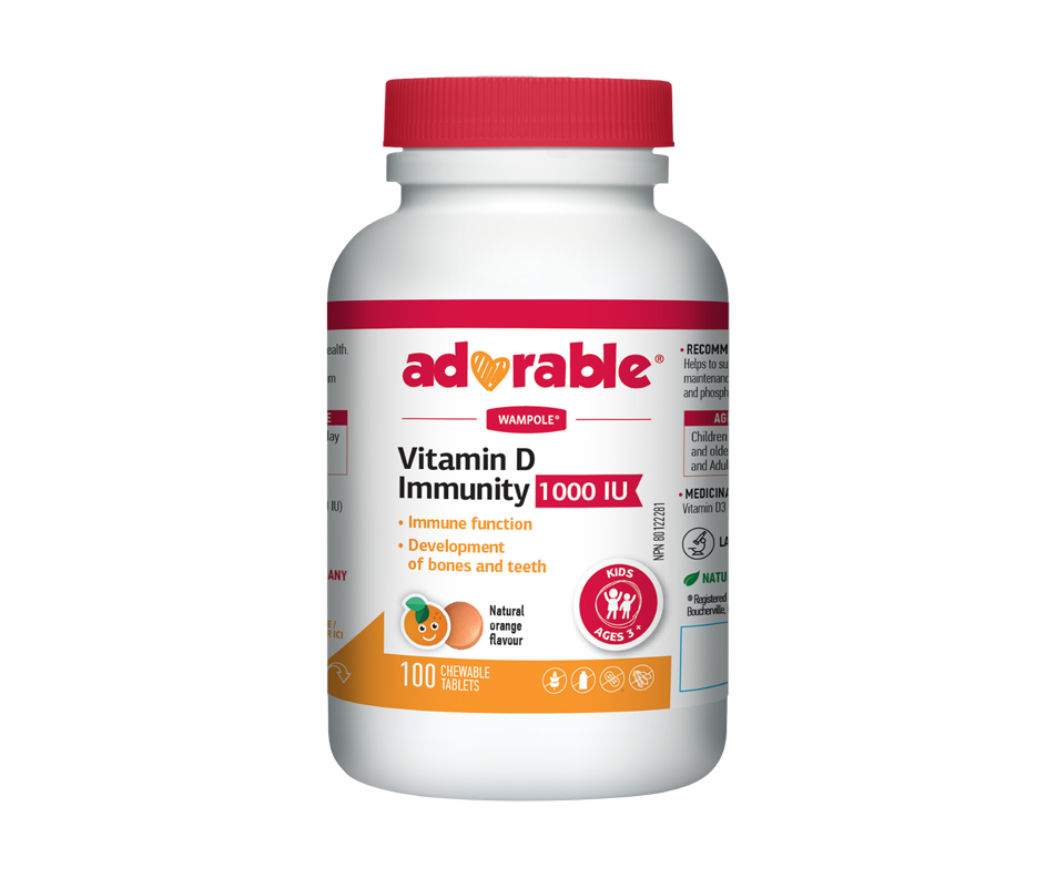 Vitamin D Immunity 1000 IU, 100 units Adorable Energy Ampoules