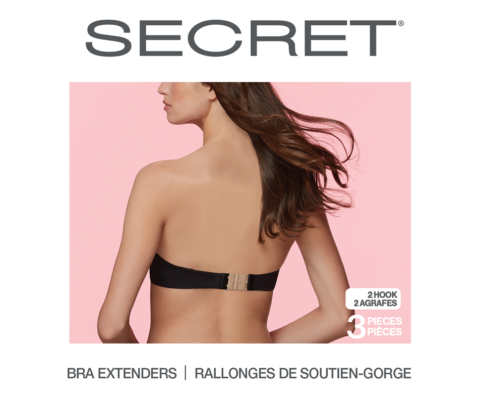 Bra extenders, 3 units Secret Underwear Jean Coutu