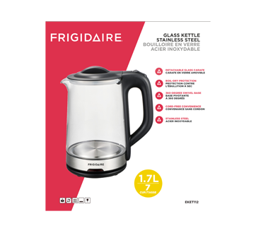 Image 2 of product Frigidaire - 1.7 Litre Glass Kettle, 1 unit