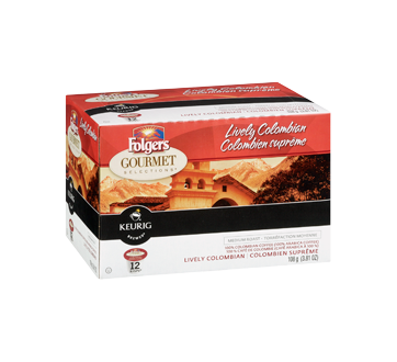 Image 2 of product Folgers - Gourmet Selection K-Cups, 12 K-Cups, Lively Colombian