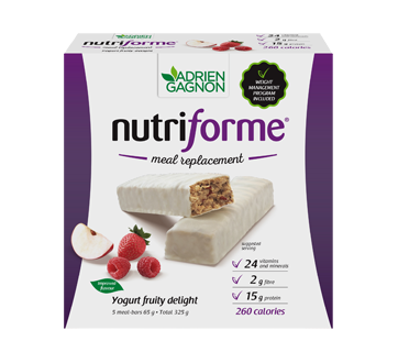 Nutriforme Meal Replacement Bars, 5 x 65 g, Fruity Delight and Yogurt