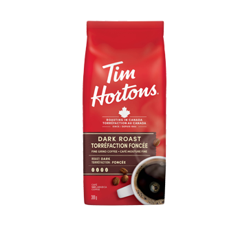 Image of product Tim Hortons - Fine Ground Coffee Bag, 300 g, Dark Roast