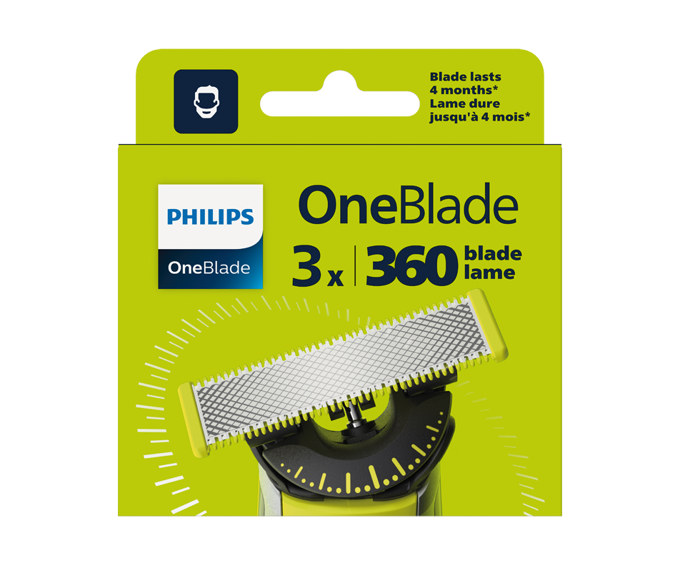 OneBlade 360 flex blades, 3 units Philips Manual razor Jean Coutu