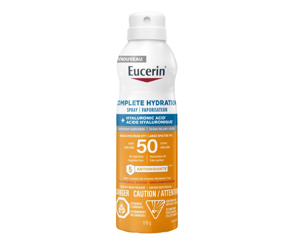 Complete Hydration Sunscreen Spray for Body SPF 50, 170 g Eucerin Sunscreen Jean Coutu