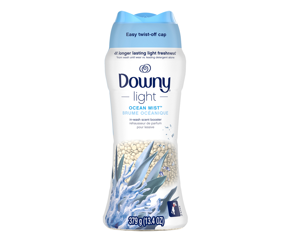 Light Laundry Scent Booster Beads for Washer, Ocean Mist, 379 g Downy