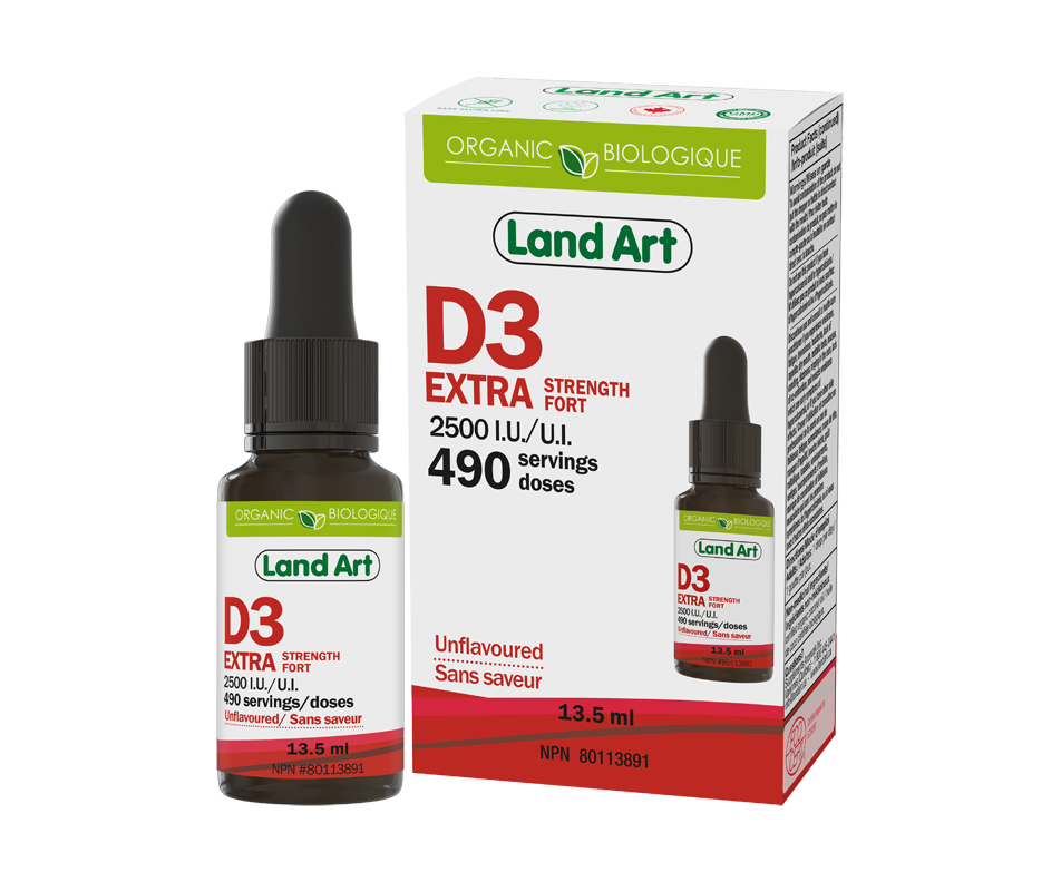 Organic Vitamin D3 Extra Strength, 13.5 ml Land Art Energy Ampoules