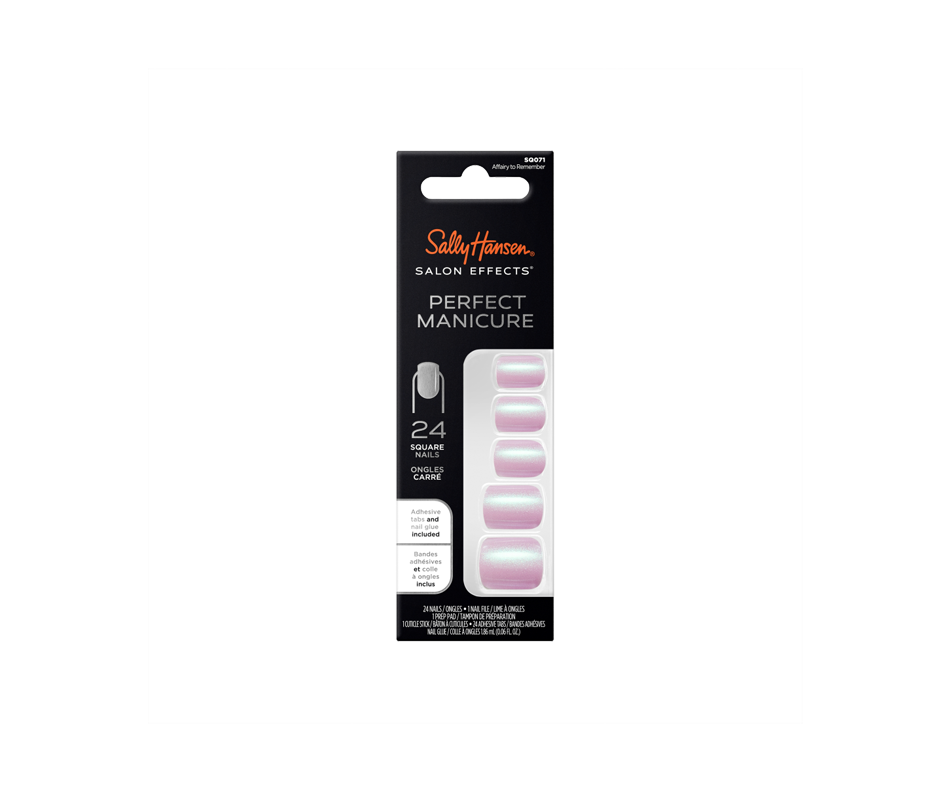 Salon Effects Perfect Manicure Presson Square Nails, Affairy to