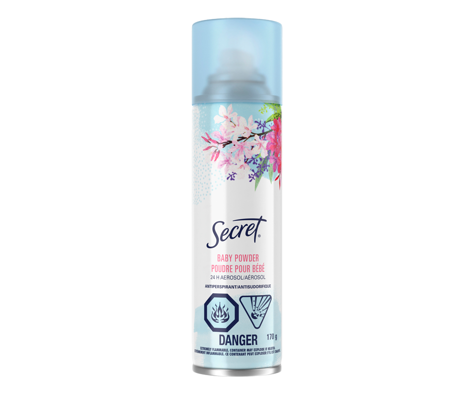 Aerosol Antiperspirant & Deodorant, Powder Fresh, 170 g Secret