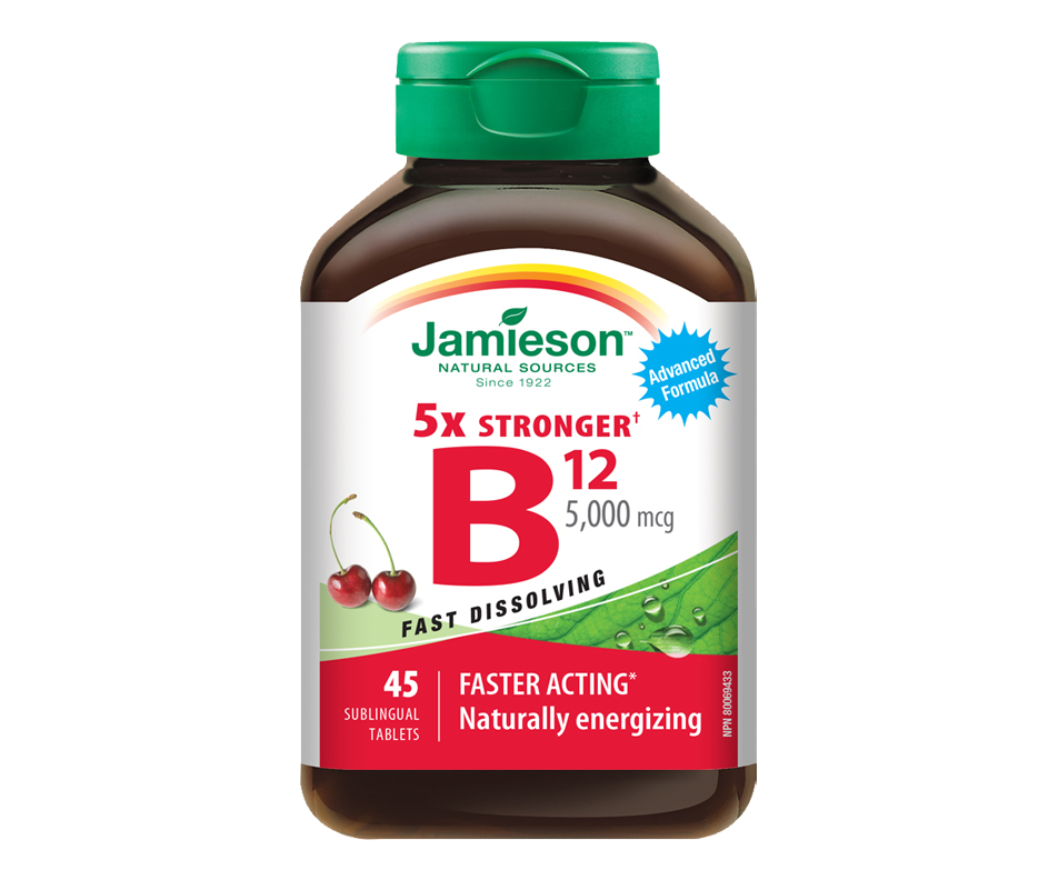 Vitamin B12 5,000 mcg, 45 units Jamieson Vitamin B Jean Coutu