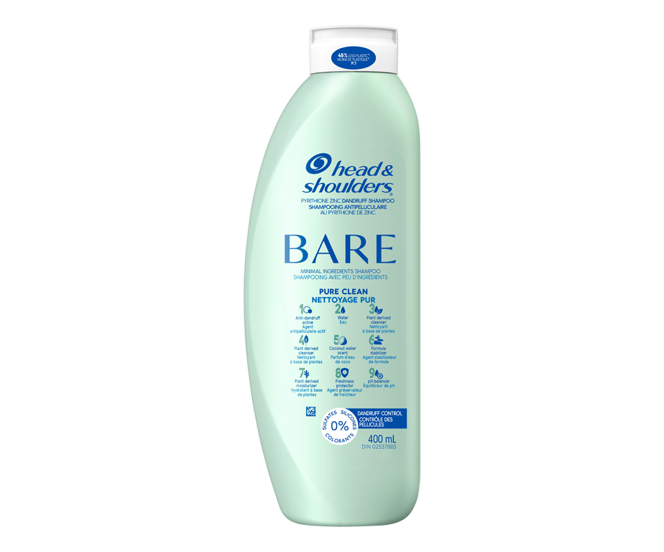 Bare Pure Clean Dandruff Shampoo, 400 ml Head & Shoulders Regular Jean Coutu