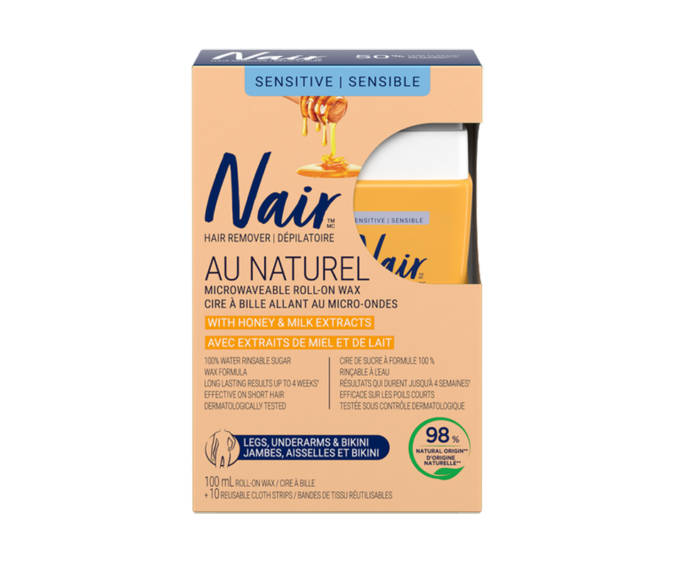 Au Naturel Milk & Honey RollOn Wax, Legs, Underarms & Bikini, 100 ml