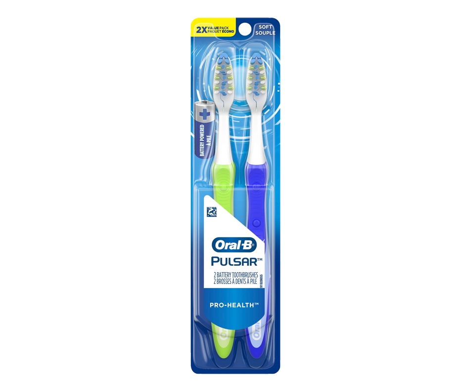 Pulsar ProHealth BatteryPowered Soft Toothbrushes, 2 units OralB Toothbrush Jean Coutu