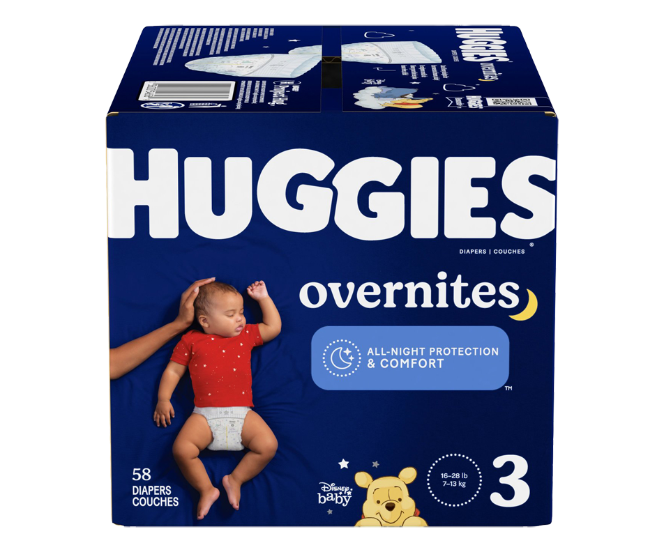 Overnites Nighttime Baby Diapers, Size 3, 58 units Huggies Diaper