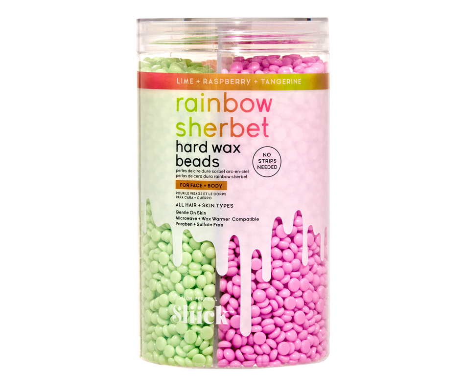 Hard Wax Beads, Rainbow Sherbet, 425 g Sliick by Salon Perfect Wax