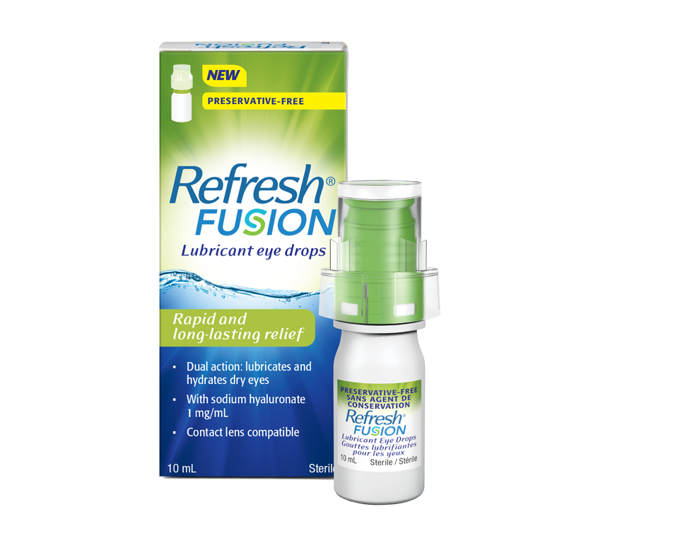 Fusion Lubricant Eye Drops, 10 ml Refresh Eye Drops Jean Coutu