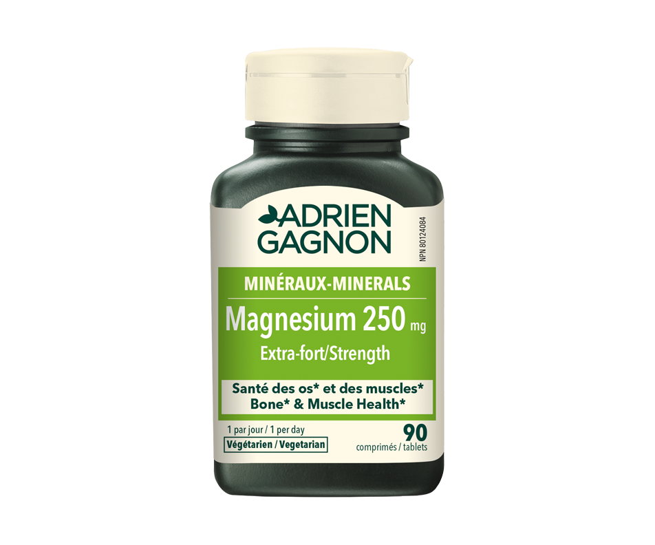 Magnesium 250 mg, 90 units Adrien Gagnon Wellness Jean Coutu