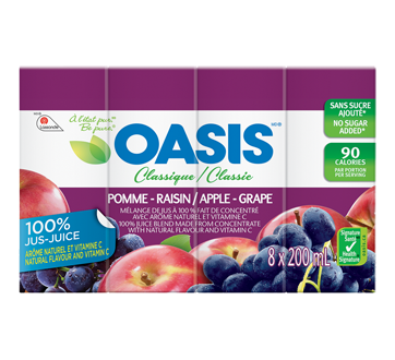 Fruit Juice, 8 x 200 ml, Apple-Grape