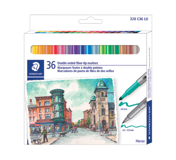 Image of product Staedtler - Double Ended Fiber-Tip Markers, 36 units