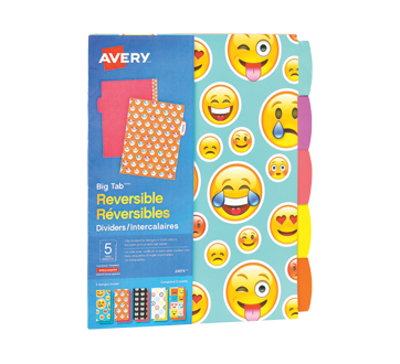 reversible dividers 6 units avery notebooks and binders jean