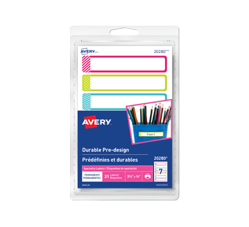 Pack of Durable Pre-Design Labels, 21 units