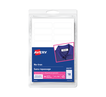 Pack of No-Iron Clothing Labels, 36 units