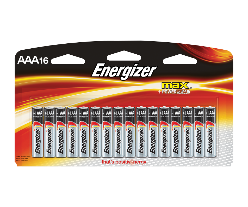 Max AAA Batteries, 16 units Energizer Standard batteries and cells