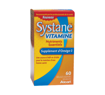 Image of product Systane - Vitamin, Omega-3 Supplement Liquid Gels, 60 units