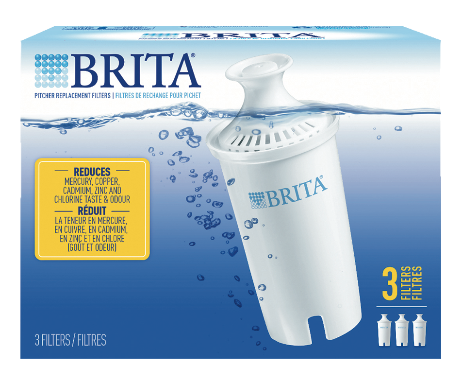 Brita Water Filter Pitcher Advanced Replacement Filter, 3 units Brita